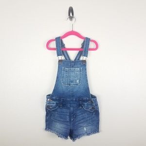 Justice short overalls stretch size 8 Slim cute
